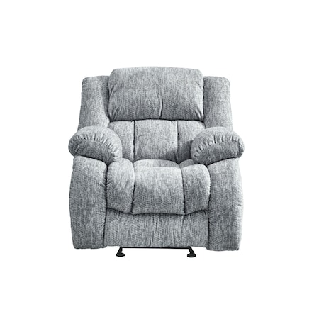 Global Furniture Usa Transitional Zaftig Fabric U250 Grey Glider Recliner 2363